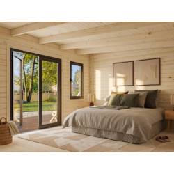 PALMAKO LISANDRA 44  drvena kućica/kabina , 14.20 m2, prirodno neobrađeno drvo