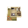 VALWOOD Mantova drvena kuća 55.30 m2 , dvije etaže, 70 mm