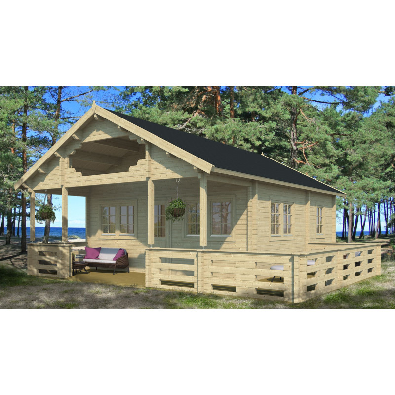 VALWOOD Mantova drvena kuća 55.30 m2 , dvije etaže, 70 mm