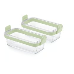 LEKUE 890307 posude za Friteze ( Airfyer ) na vrući zrak Dual Glass Dishes Set od 2 komada