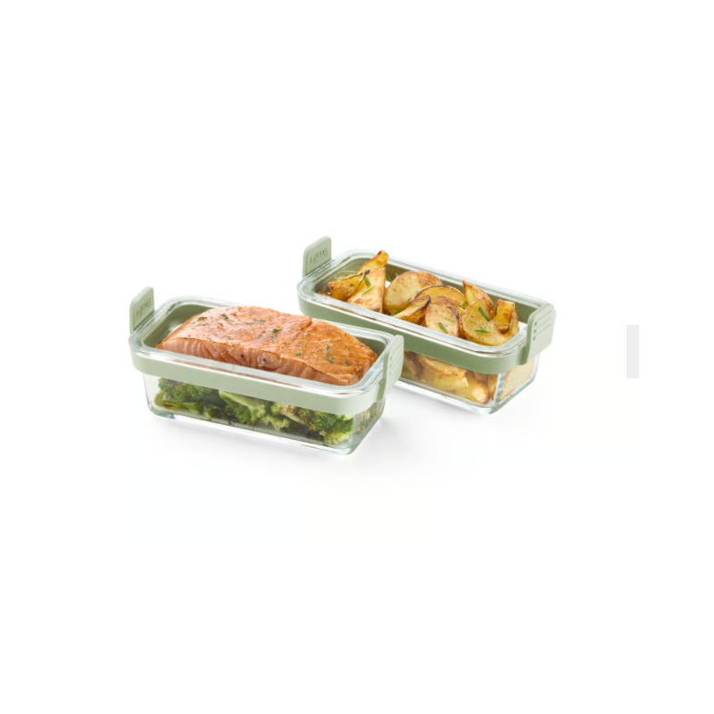 LEKUE 890307 posude za Friteze ( Airfyer ) na vrući zrak Dual Glass Dishes Set od 2 komada