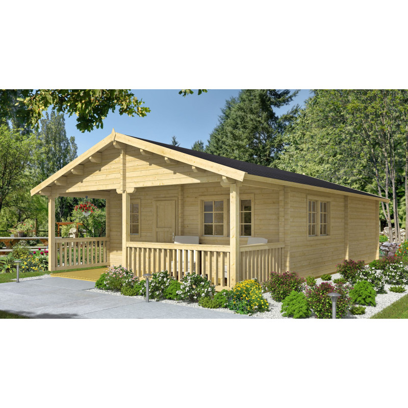 VALWOOD Toledo B drvena kuća 58 m2 , dvije etaže, 70 mm