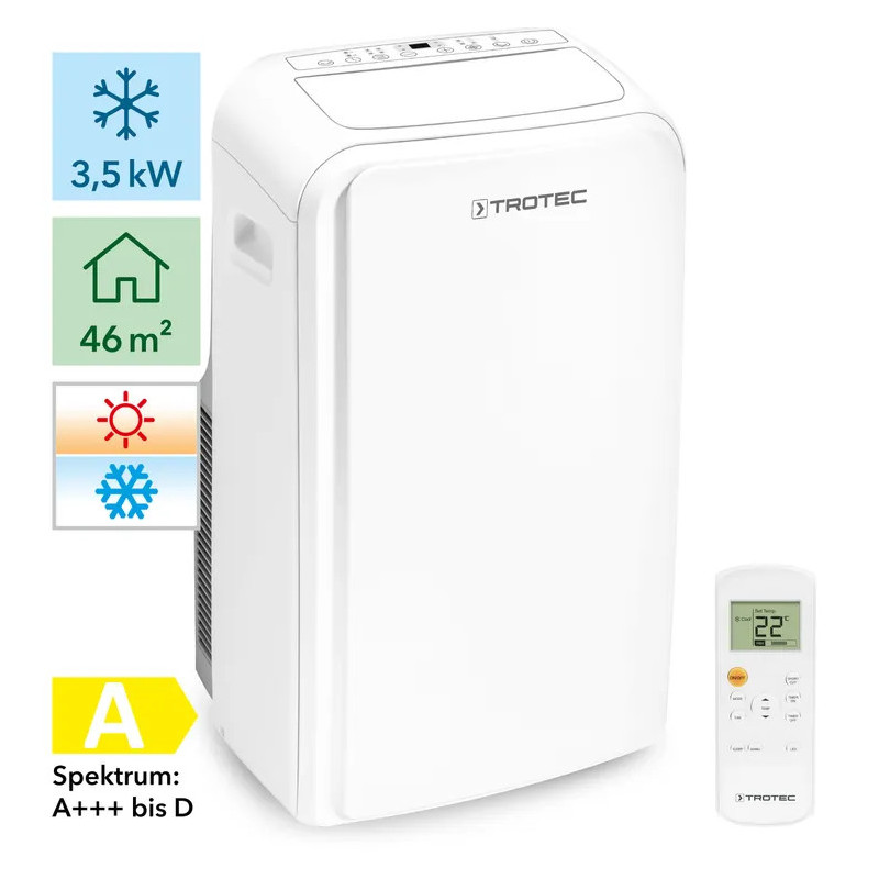 TROTEC PAC 3500 SH prenosna klima s funkcijom grijanja, do 46 m2