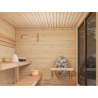 PALMAKO GRACE drvena sauna sa aluminijskim vratima i prozorom , 5,30 m2, prirodno neobrađeno drvo