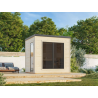 PALMAKO GRACE drvena sauna sa aluminijskim vratima i prozorom , 5,30 m2, prirodno neobrađeno drvo