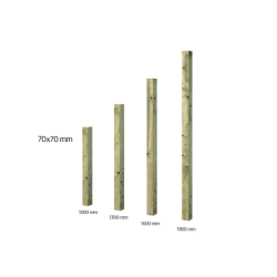PALMAKO masivni drveni stup 70 x 70 mm, dužina 1900 mm, 1 komad, zeleno tretirano pod pritiskom