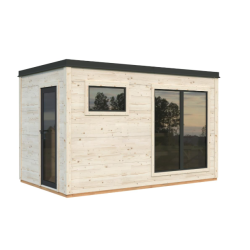 PALMAKO GRACE drvena sauna sa aluminijskim vratima i prozorom , 8.20 m2, prirodno neobrađeno drvo
