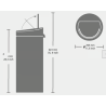 BRABANTIA 115301 Touch Bin New, 30 litara, kanta za otpad, matt crna