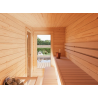 PALMAKO SANNA drvena sauna sa aluminijskim kliznim vratima , 12.80 m2, prirodno neobrađeno drvo0