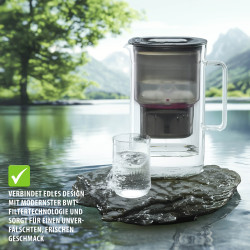 GEFU 16600 PURALIS stakleni vrč za filtraciju vode, 2.50 litara