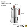 GEFU 16391 inox/drvo kafetijera NANDO, za 6 šalica