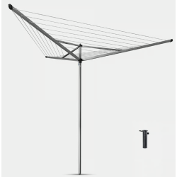 BRABANTIA 310645 vanjsko sušilo za rublje, 30 m kapacitet, 3 kraka, metalik sivo