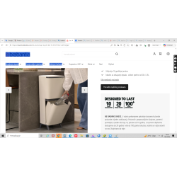 BRABANTIA 275005 SortUp Hi , 20 + 25 litara, kant za otpad, soft bež