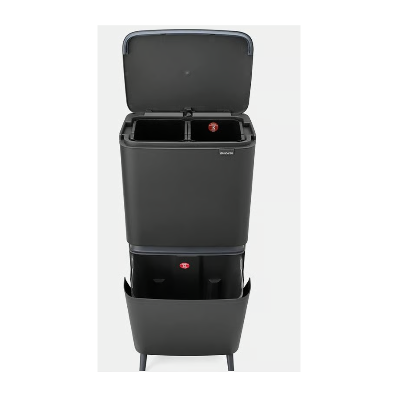 BRABANTIA 275043 SortUp Hi , 20 + 10+10 litara, kant za otpad, tamno siva