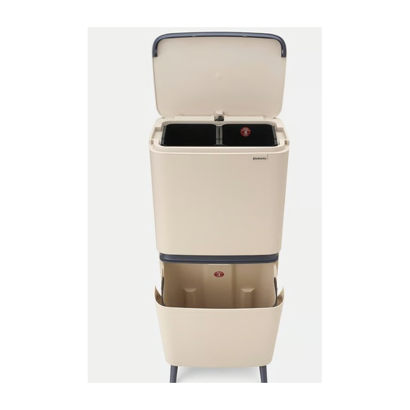 BRABANTIA 275029 SortUp Hi , 20 + 10+10 litara, kant za otpad, soft bež