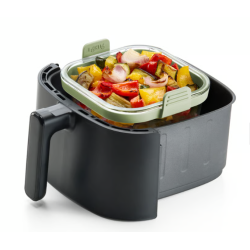 LEKUE 890321 kvadratna posuda za Friteze ( Airfryer ) na vrući zrak Glass Dish
