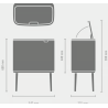 BRABANTIA 255328 Touch Bin, 11 + 23 litara, kanta za otpad, lilac pink boja