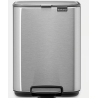 BRABANTIA 237942 Bo Pedal Bin, kanta za otpad, 7 litara, matt inox fingerprint proof, bez otiska prstiju