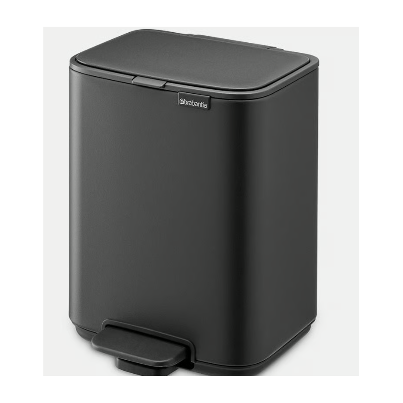 BRABANTIA 237904 Bo Pedal Bin, kanta za otpad, 4 litre, mineral infinite siva