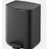 BRABANTIA 237904 Bo Pedal Bin, kanta za otpad, 4 litre, mineral infinite siva