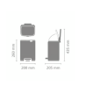 BRABANTIA 255342 Bo Pedal Bin, kanta za otpad, 4 litre, lilac pink