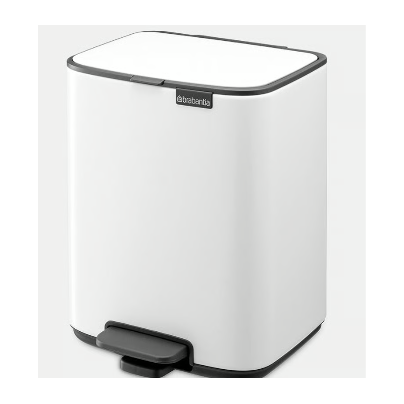BRABANTIA 236884 Bo Pedal Bin, kanta za otpad, 7 litara, bijela