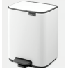 BRABANTIA 236884 Bo Pedal Bin, kanta za otpad, 7 litara, bijela