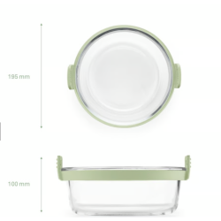 LEKUE 890345 okrugla posuda za Friteze ( Airfryer ) na vrući zrak Glass Dish