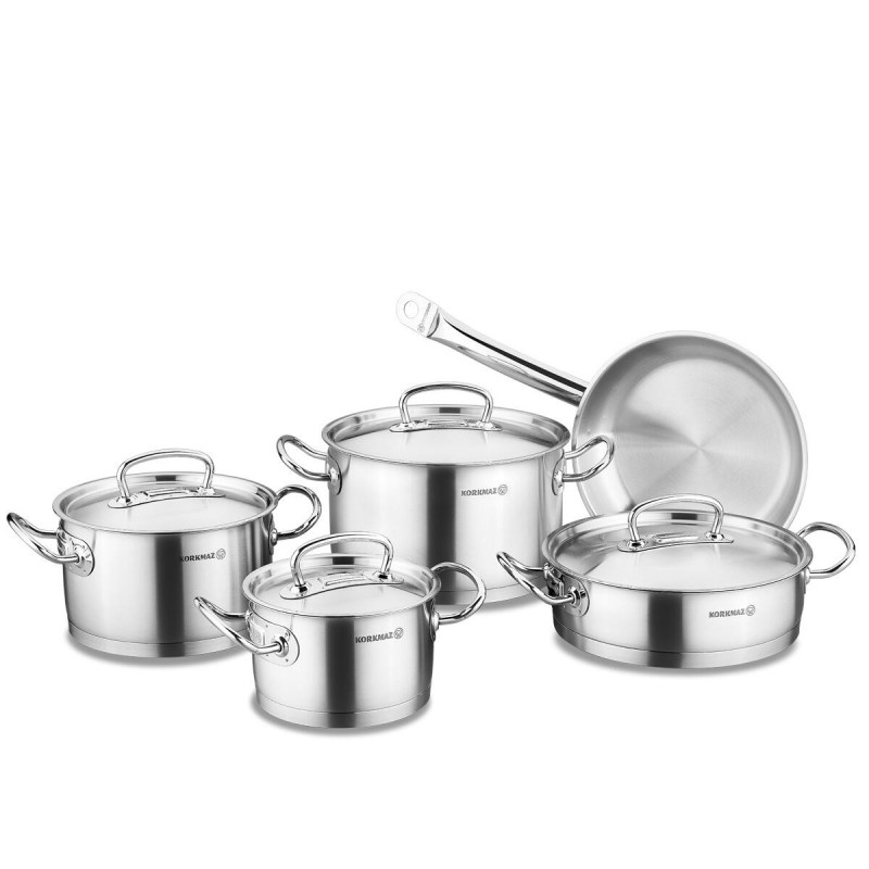 KORKMAZ Proline, A1150 , set inox posuđa  9-dijelni, i za INDUKCIJU