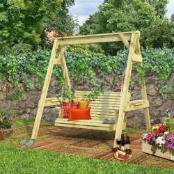 PALMAKO SIGRID drvena ljuljačka-klupa za dvoje, 193 cm širina