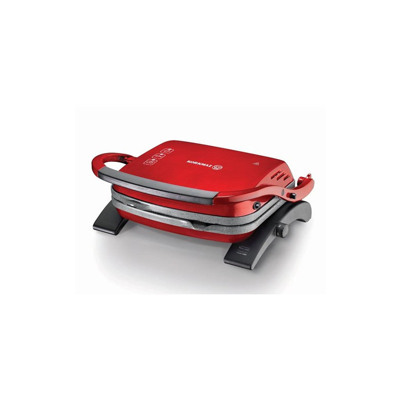 KORKMAZ Tostkolik  električni grill toster, 1800 W, crvena boja
