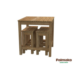 PALMAKO ARON drveni set , stol + 4 stolice