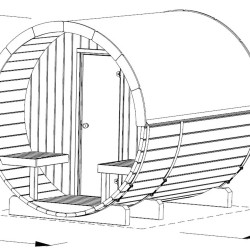 PALMAKO ANITA drvena sauna , 1,30 + 0,70 m2