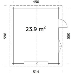 PALMAKO ROGER drvena garaža , 23,9 m2