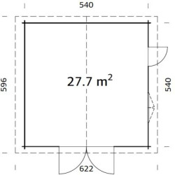 PALMAKO ROGER drvena garaža , 27,7 m2