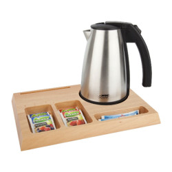 B TRAY Signum black set dobrodošlice, boje crno/smeđa, prirodna drveni look ili bijela