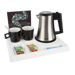 B TRAY Signum black set dobrodošlice, boje crno/smeđa, prirodna drveni look ili bijela