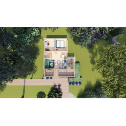 SODO GUSTAV B 68 WC Premium, drvena ljetna/planinska kuća 6 x 8 m, 63 m2