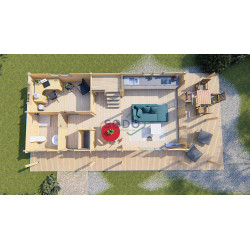 SODO TALINN 68 Premium, drvena kuća 5 x 10 m, 93,4 m2