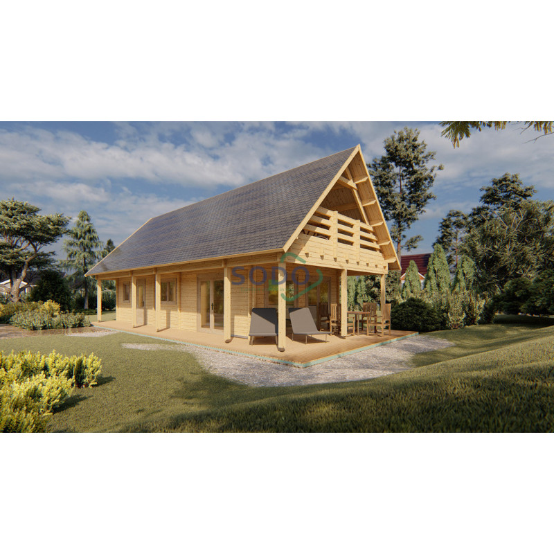 SODO TALINN 68 Premium, drvena kuća 5 x 10 m, 93,4 m2