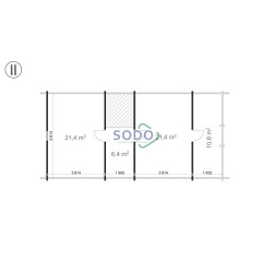SODO TALINN 68 Premium, drvena kuća 5 x 10 m, 93,4 m2