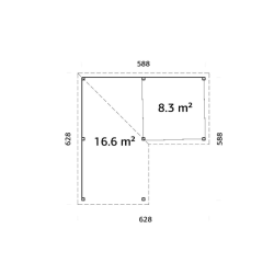 PALMAKO LENNA 28 set 412 Slide, vrtna kućica/studio, 24.90 m2
