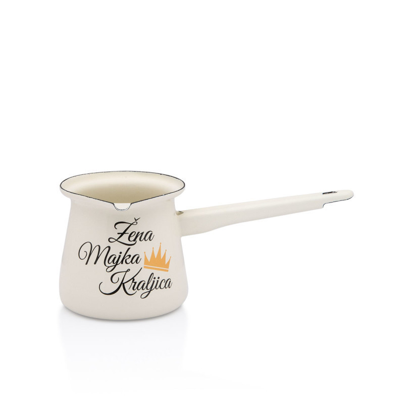 METALAC džezva emajlirana ŽENA MAJKA KRALJICA za 7 kava