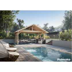 PALMAKO ROBERT drvena garaža/nadstrešnica za dva auta ili u dvorištu/vrtu , 20.60 m2