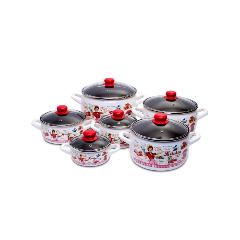 METALAC RASPJEVANA KUHARICA , 6-dijelni set emajliranih lonaca, i za INDUKCIJU