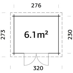 PALMAKO ALICE 28  drvena kućica/spremište , 6.10 m2