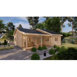 SODO WENDY 68 Premium, drvena kuća 9.70 x 9.80 m, 72.90 m2 + 13.70 m2 terase