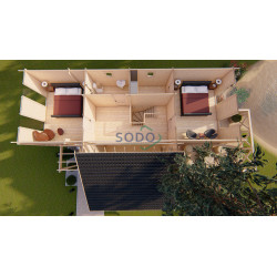 SODO PORTO 68 Premium, drvena kuća 9,20 x 13.20 m, 131.80 m2 + 17.40 m2 terasa