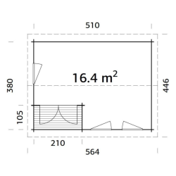 PALMAKO SUSANNA 44 drvena kućica/spremište , 16.40 m2