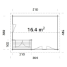 PALMAKO SUSANNA 44 drvena kućica/spremište , 16.40 m2